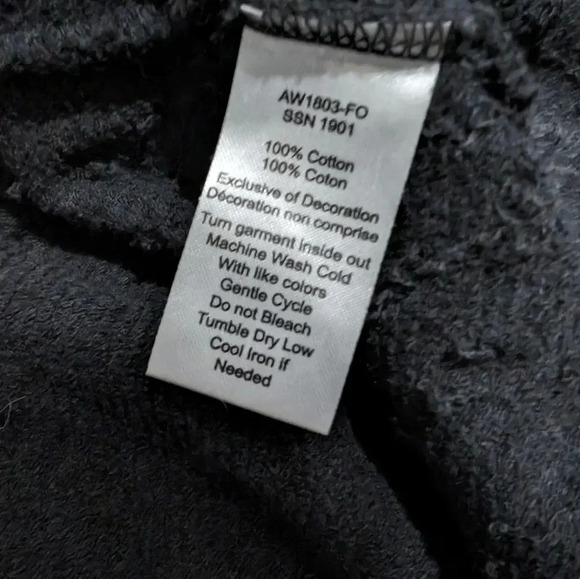 Moving Sale! 💘 ATM French Terry Zip Up Hoodie Black Size L - Picture 8 of 9